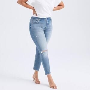 Abercrombie & Fitch Curve Love High Rise Skinny Jean Distressed Size 27/4 Short